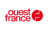 Logo Ouest France, communiquant sur la marque de chocolat Merveilles du Monde