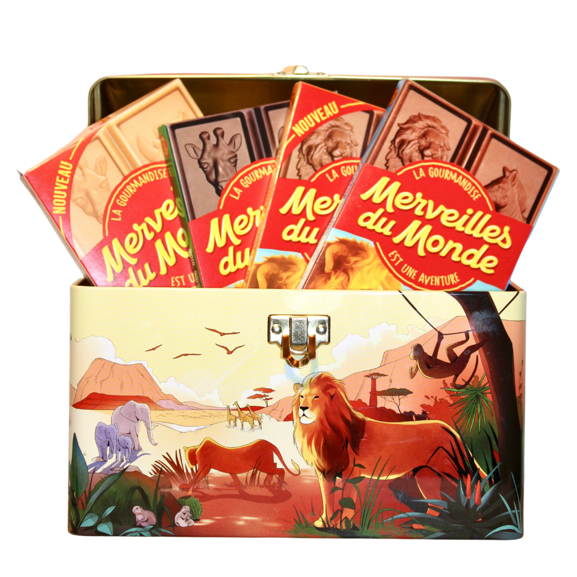Boîte métallique collector avec tablettes