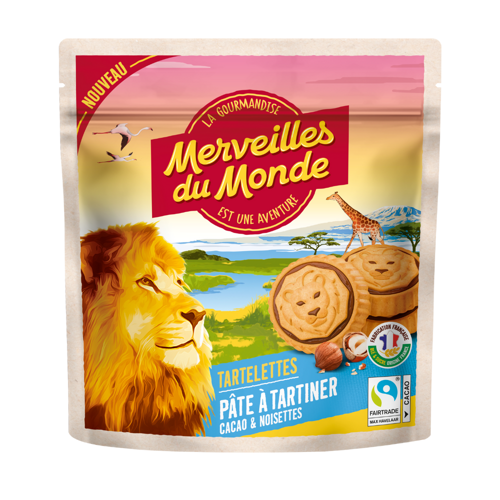 Packaging tartelettes fourrées à la pâte à tartiner au format PNG