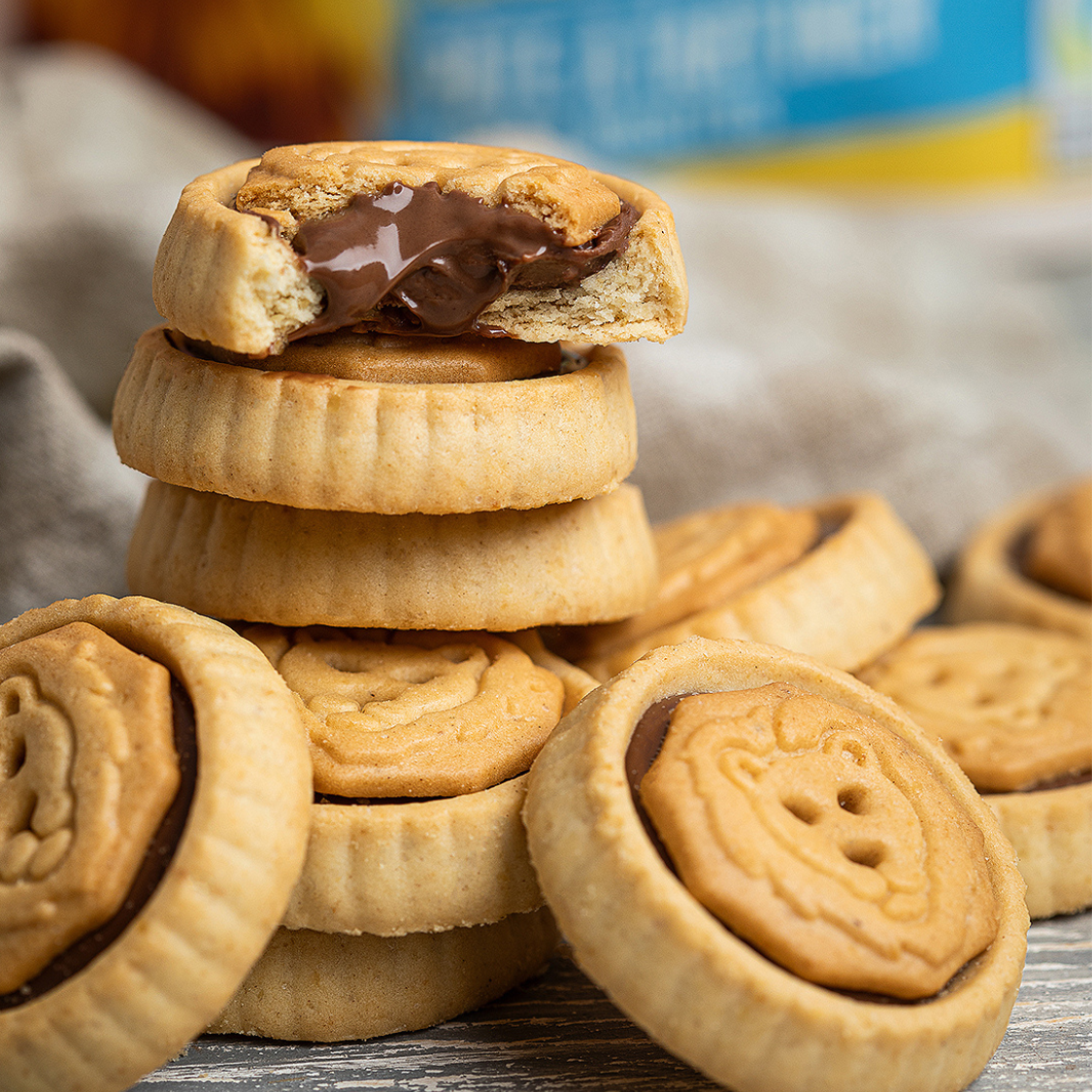 Une tartelette croustillante fourrée à la pâte à tartiner Merveilles du Monde