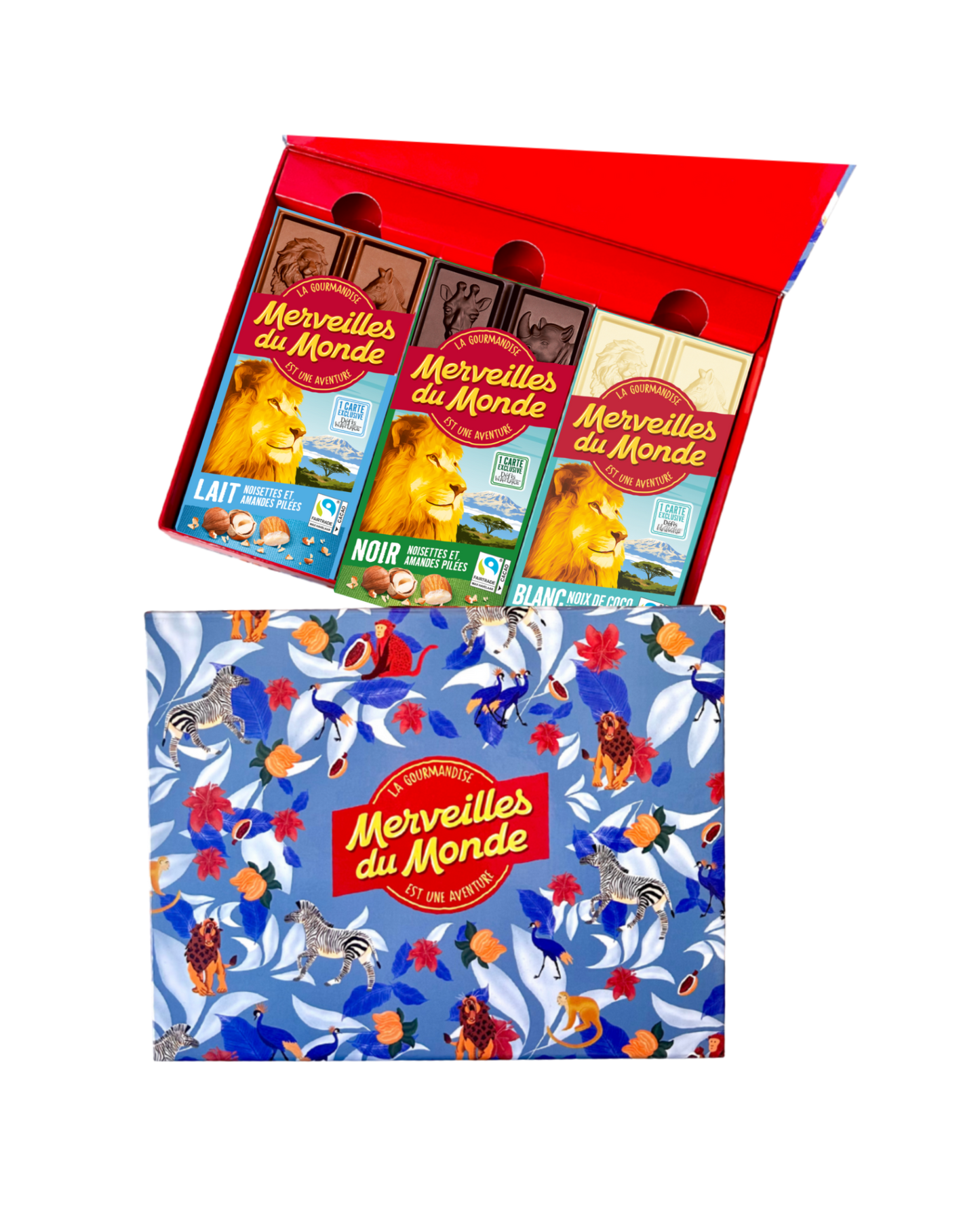Assortiment de 6 tablettes de chocolat Merveilles du Monde
